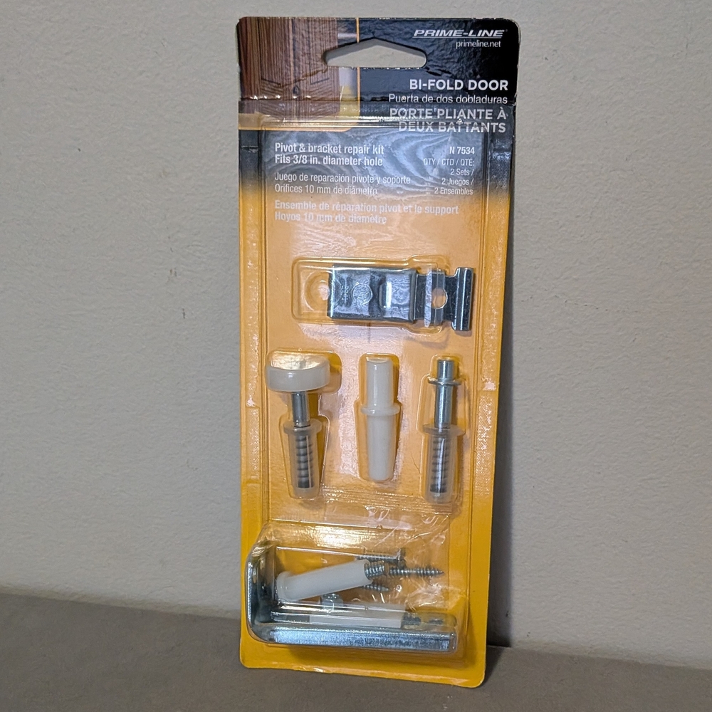 Bi-Fold Door Pivot & Bracket Repair Kit - White and Silver
